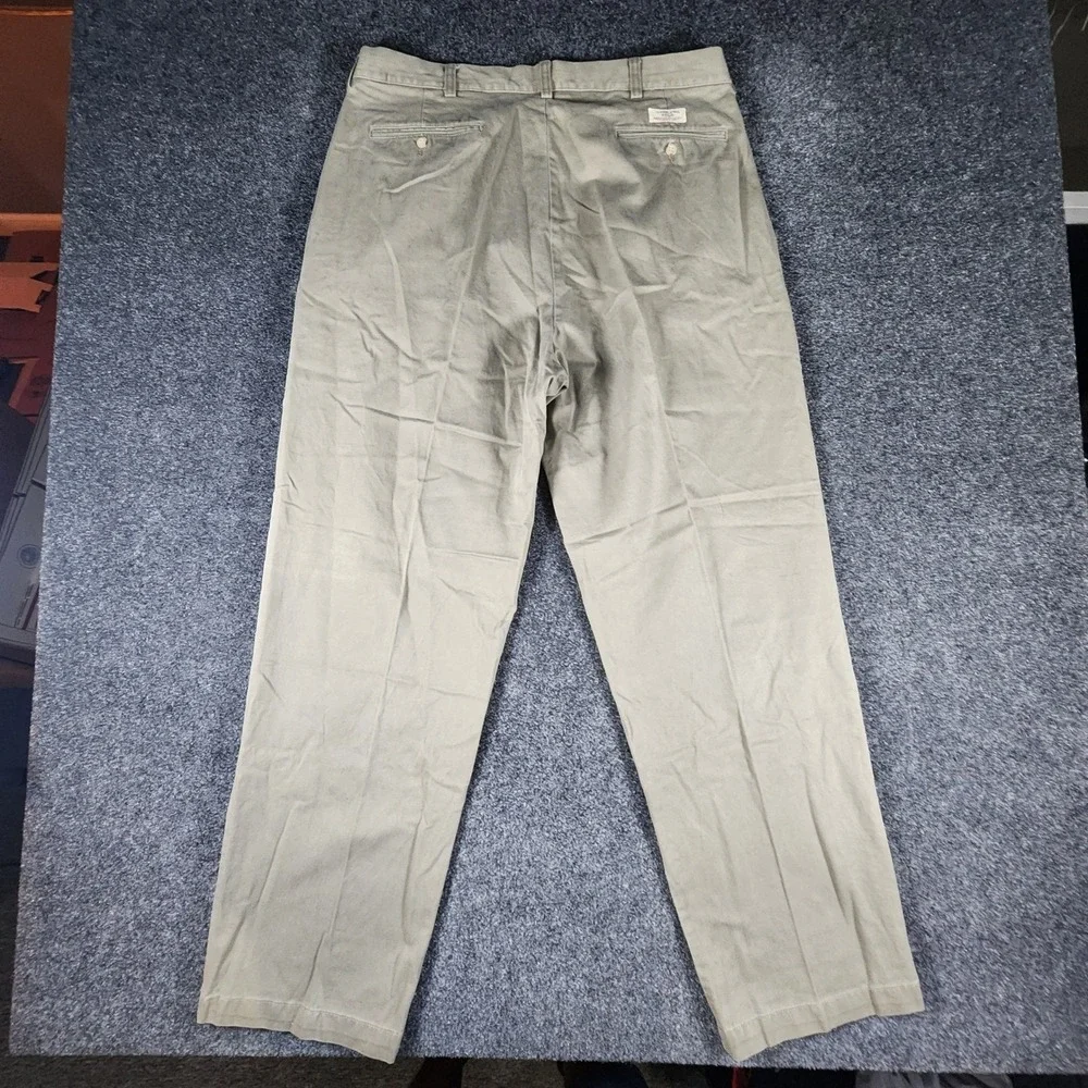 Polo Ralph Lauren Andrew Pant Mens 38x32 Khaki Olive Brown Pleated Chino‎ Pants
